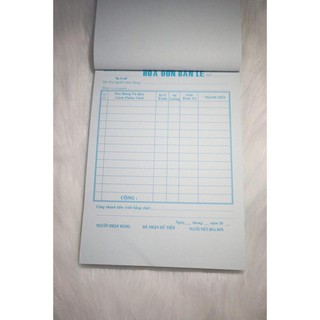Hóa đơn 1 liên 13x19cm (100 tờ)