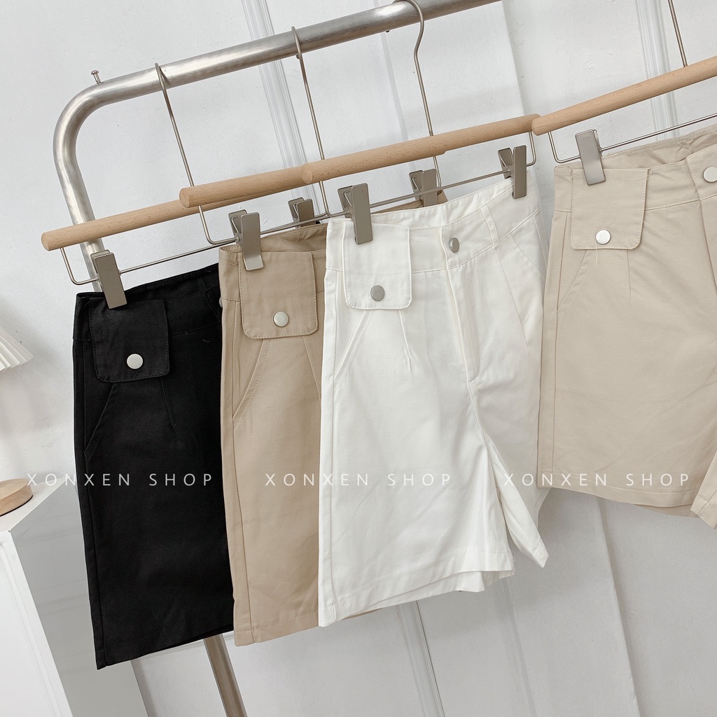QUẦN SHORT NỮ tặng kèm nịt túi nắp giả dễ thương XONXEN SHOP size S M L XL mã 3303