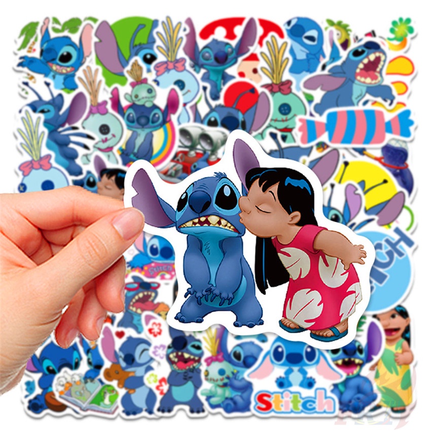 DISNEY ❉ Bộ 02 Hình Dán Nhân Vật Hoạt Hình Lilo &amp; Stitch ❉ Bộ 50 Miếng Dán Trang Trí Vali Laptop Ván Trượt DIY Thời Trang