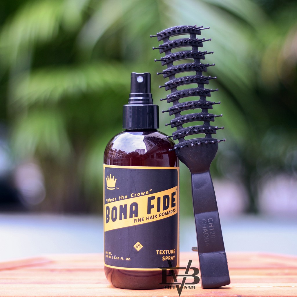 [BONA FIDE PRE STYLING BẢN 2020] Chai xịt tạo phồng tóc Bona Fide Texture Spray 250ml Mỹ + Tặng lược tạo kiểu Chaoba | BigBuy360 - bigbuy360.vn