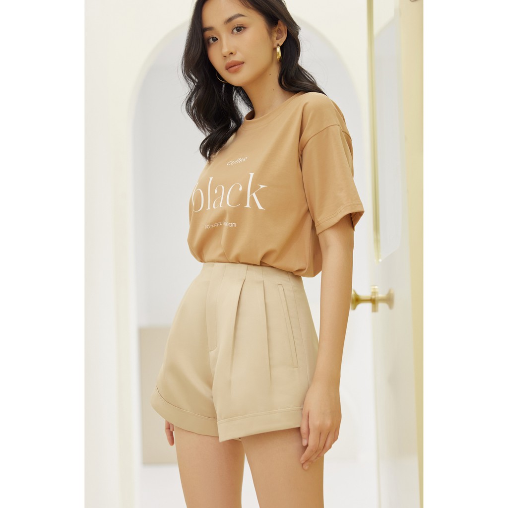Áo Thun In Chữ Coffee Black 2 Màu EDINI - A1185
