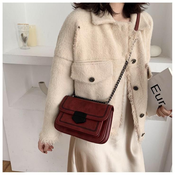 Túi đeo chéo nữ, giỏ đeo chéo thời trang phong cách hàn quốc chất liệu Da PU cao cấp size 21 | BigBuy360 - bigbuy360.vn