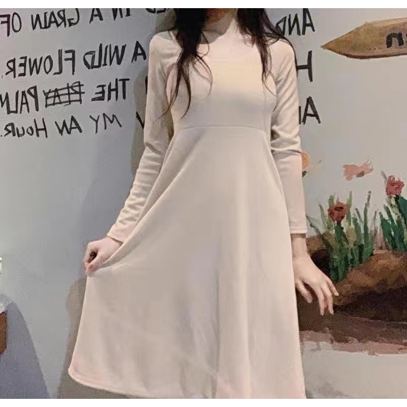 Váy Len Dệt Kim Phong Cách Hepburn Thời Trang Quảng Châu