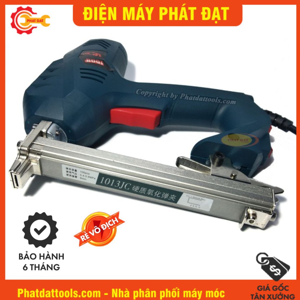 Súng bắn đinh ghim U bằng điện - máy bắn đinh gỗ u bằng điện U1013 tặng kèm hộp đinh 1013J 5000 đinh