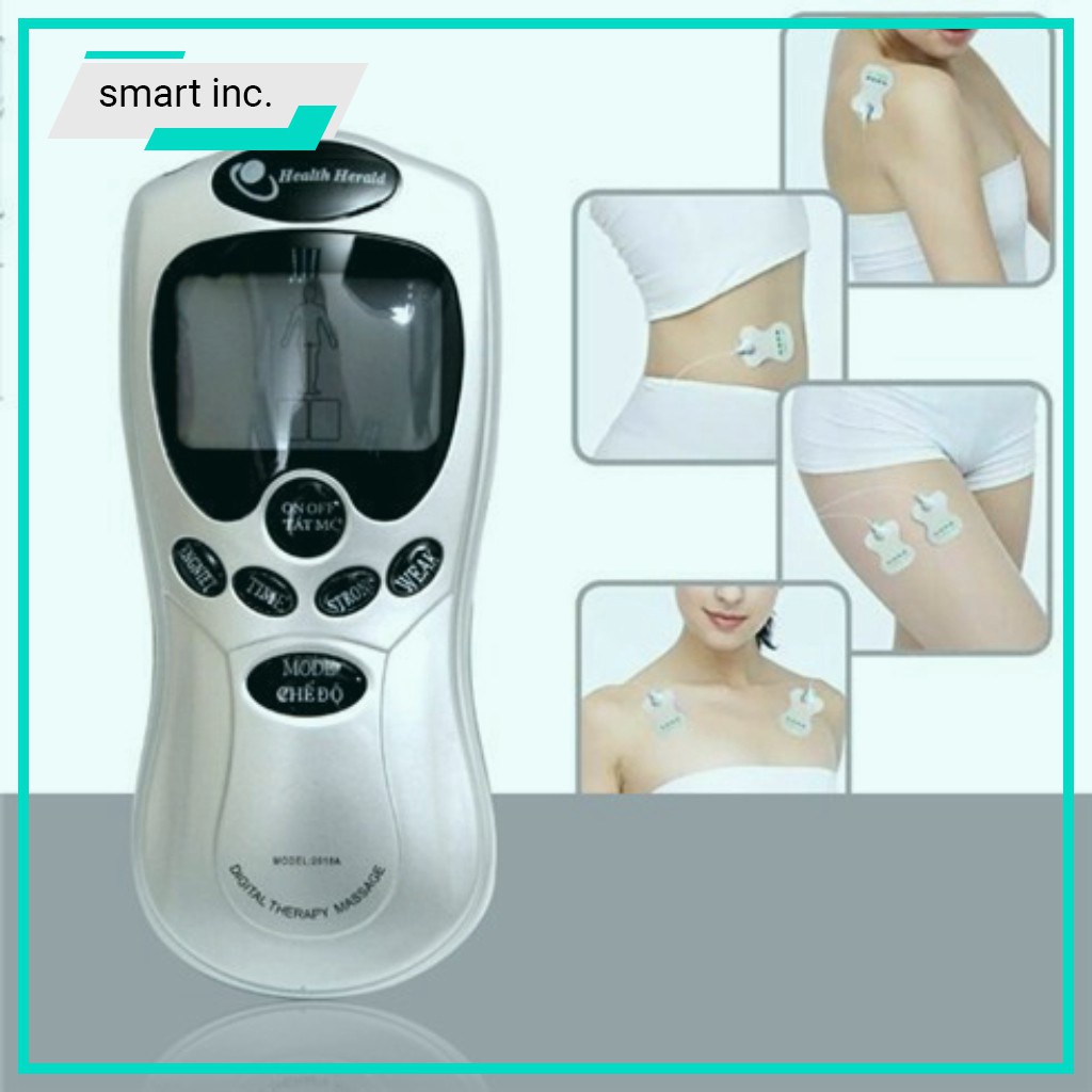 Máy Massage Cầm Tay  Mát Xa Lưng Cổ Vai Gáy Xung Điện Kèm 4 Miếng Dán Vật Lý Trị Liệu