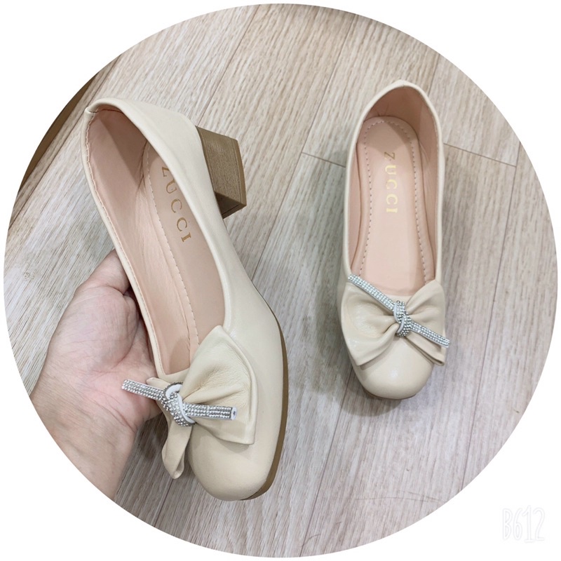 giây mũi vuông phối nơ gót 4 p siêu xinh siêu sang chảnh !!