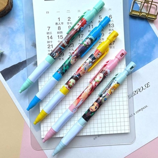 Bút chì bấm 0.5 hãng 5Pcs Demon Slayer Kimetsu No Yaiba Kamado Tanjirou Nezuko 2.0mm 2B Propelling Pencils Anime Mechanical Pencil Drawing Writing for Kids Girl Gift School Supplies Students Stationery