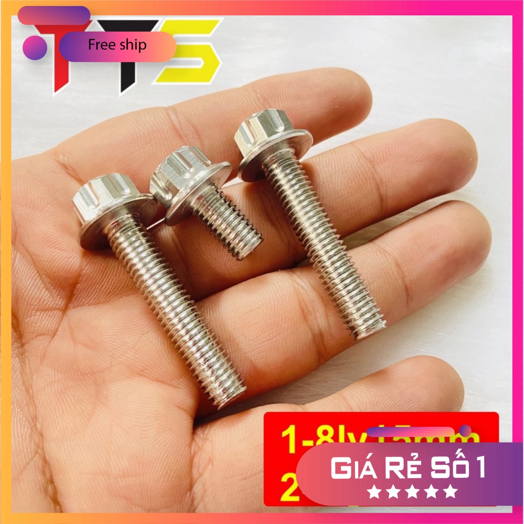 HCM  COMBO 3 ốc SALAYA chất liệu INOX 304 bắt nắp hộp số, xả nhớt xe tay ga honda Vario, Click thái, Vision, AB ĐỒ CHƠI