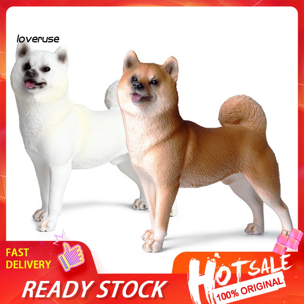 Mô hình chú cún shiba bằng nhựa dễ thương trang trí