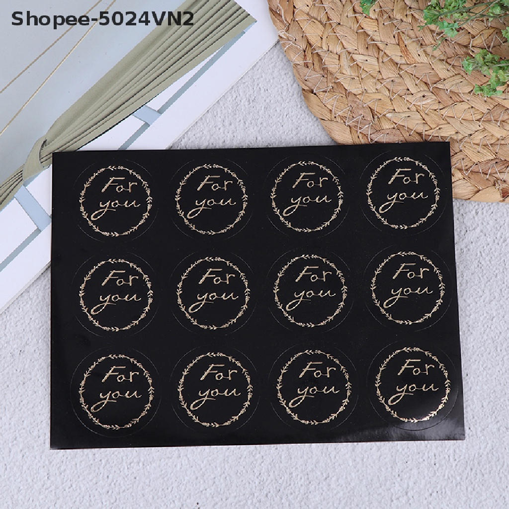 Set 120 Miếng Dán Hình Tròn In Chữ you Dùng Trang Trí Hộp Quà DIY