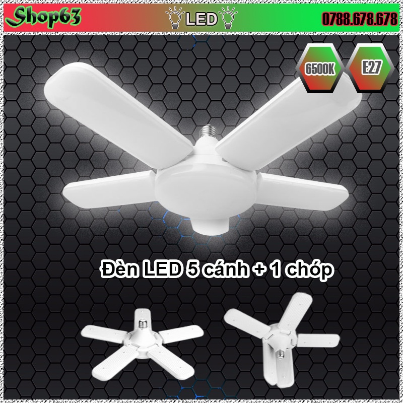 Bóng đèn LED cánh xếp đui E27 tiêu chuẩn - ánh sáng trắng siêu sáng