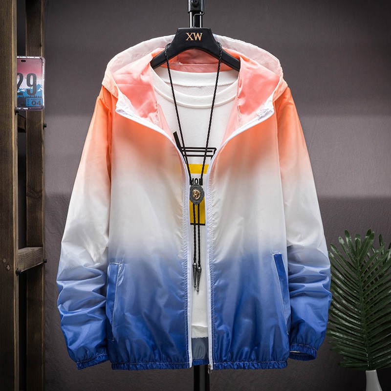 Áo Hoodie Tay Dài Chống Nắng Màu Sắc Gradient Độc Đáo