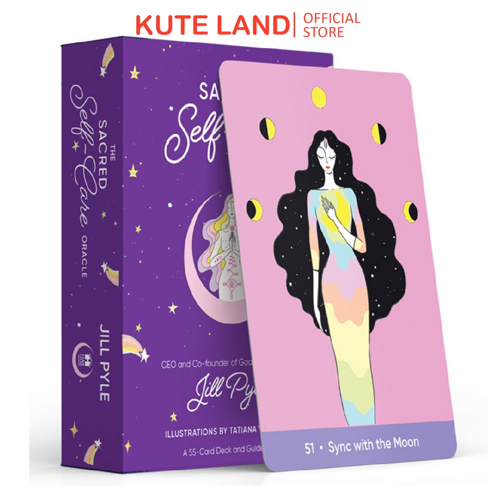 [Mã LIFE0503TOYS1 giảm 10% đơn 150k] Bộ Bài Oracle Sacred Self Care 55 Lá Bài Tặng File Tiếng Anh Và Đá Thanh Tẩy C75