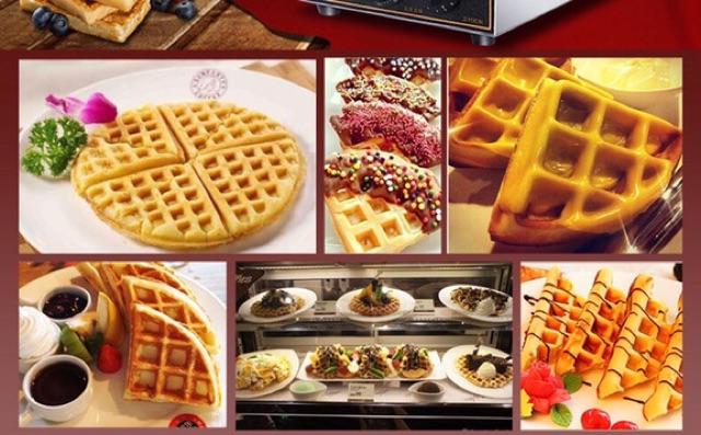 Máy làm bánh waffle, bánh tổ ong, bánh kẹp