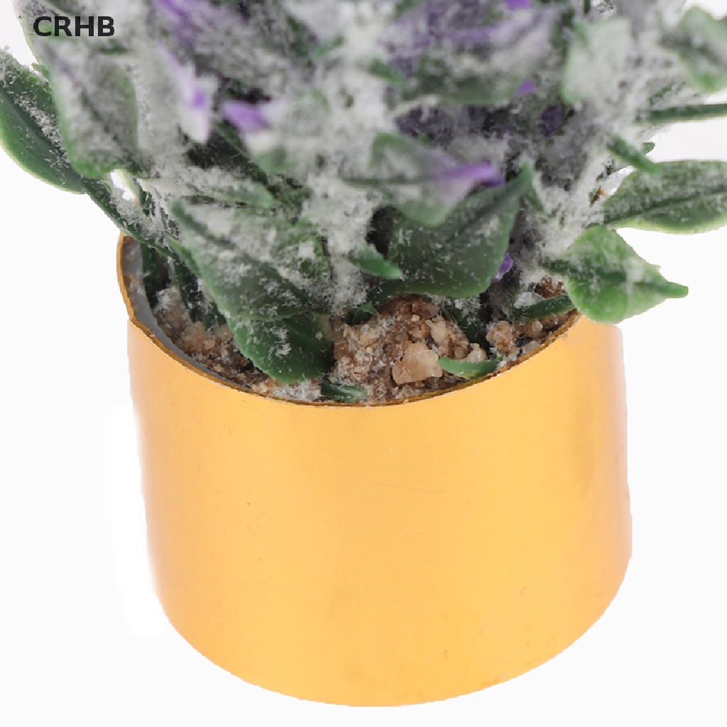 Chậu Hoa Oải Hương Mini Bằng Sắt Tỉ Lệ 1: 12 Trang Trí Nhà Búp Bê Mới