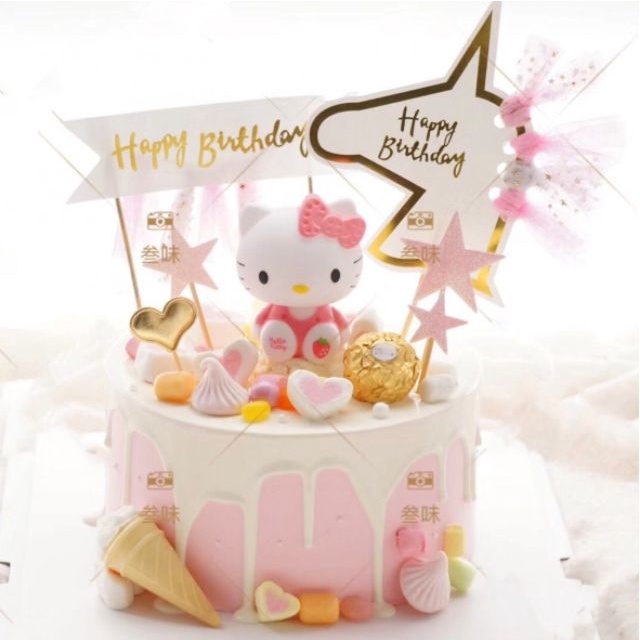 Trang Trí Bánh Kem Hello Kitty