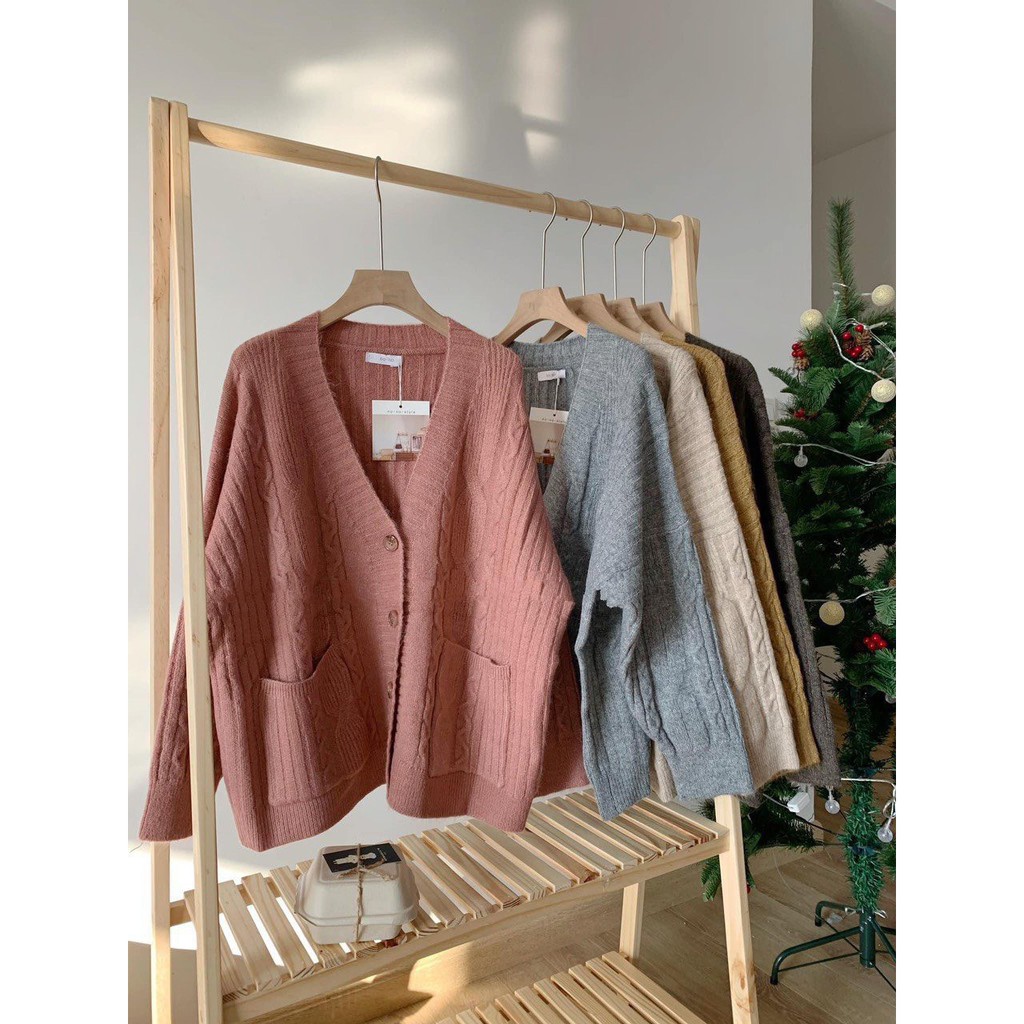 Áo cardigan len thừng V | BigBuy360 - bigbuy360.vn