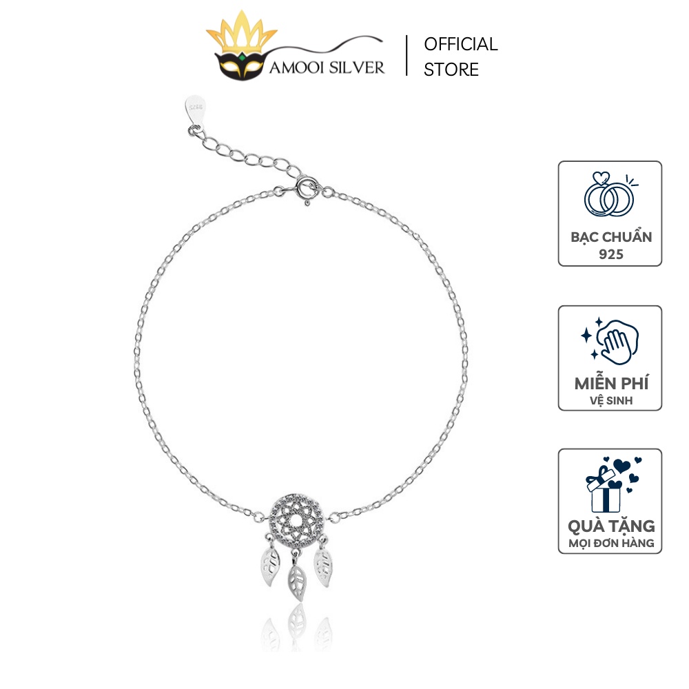 Lắc Tay Bạc Cao Cấp S925 Mẫu Dream Catcher Phong Cách Hàn Quốc - Amooi Silver AT26