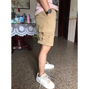 Quần short KAKI túi hộp màu vàng sữa