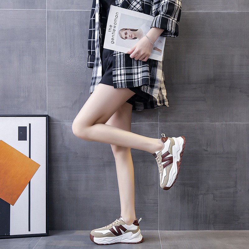Giày thể thao nữ độn đế sóng Xuân