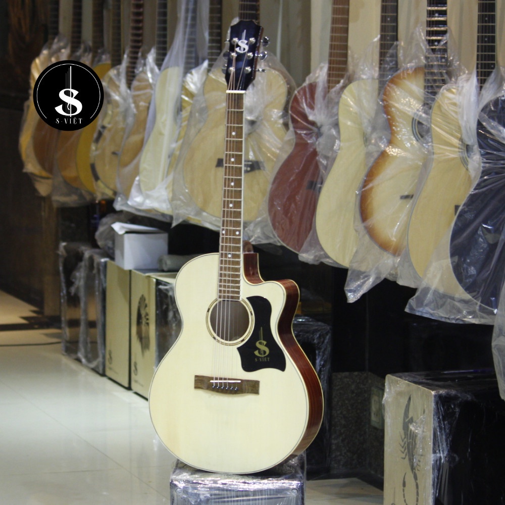 Đàn guitar gỗ thịt, có ty tốt nhất năm 2022 chính hãng S Việt mã CV120Pro và CV135
