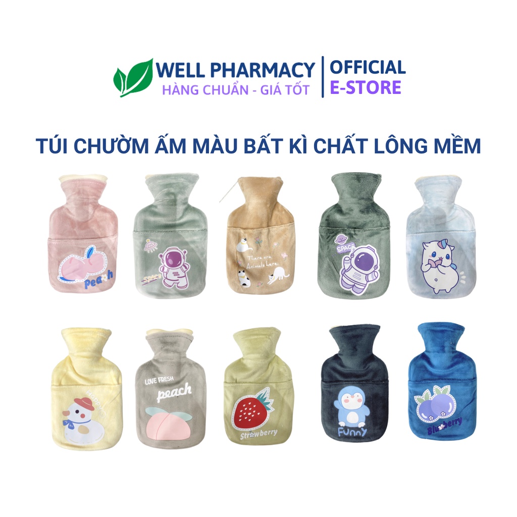 ( HÌNH THÚ BẤT KÌ ) TÚI SƯỞI CHƯỜM ĐAU BỤNG KINH VÀ GIỮ ẤM CƠ THỂ (300ml) loại chuẩn chắc chắn