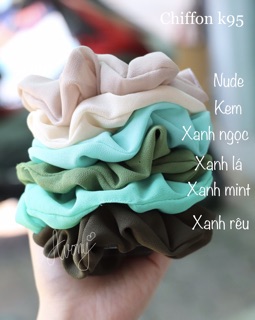 Dây cột tóc vải scrunchies chiffon