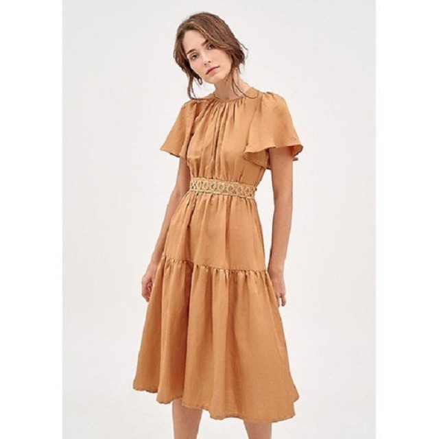 Kiểu váy xòe liền thân có thắt eo(chốt live)