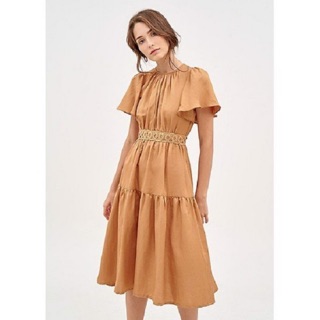 Kiểu váy xòe liền thân có thắt eo(chốt live)