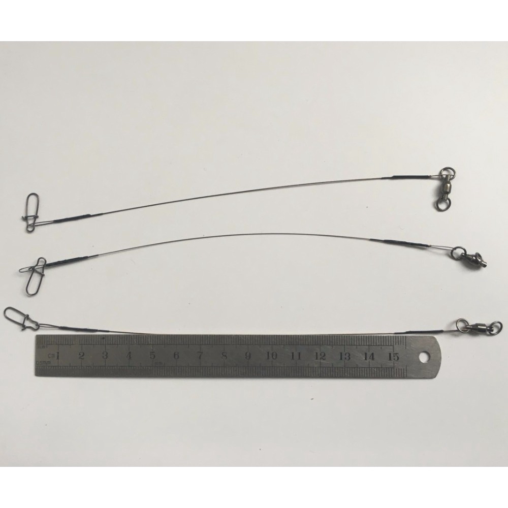 Set 3 Mồi Giả Nhử Cá 8 &quot;27lb Bằng Kim Loại Gắn Kèm Móc Câu