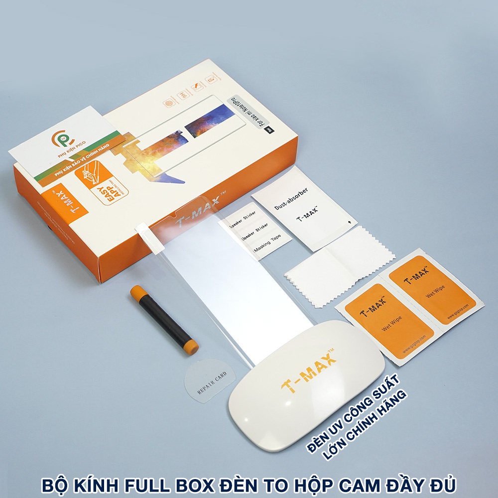 Kính cường lực Xiaomi Mi Note 10 Lite full màn hình đèn UV cỡ lớn chính hãng T-Max - Dán màn hình Xiaomi Mi Note 10 Lite