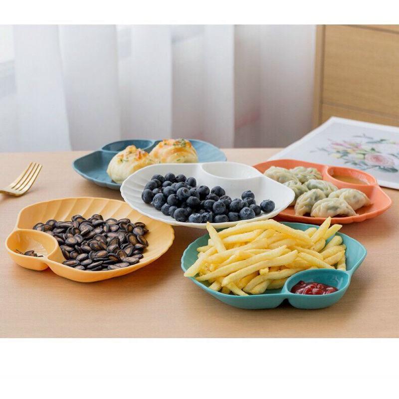 Đĩa Nhựa Đựng Thức Ăn Hoa Quả Set 4 Đĩa Decor Hình Sò Đựng Gia Vị Chấm Ngon Miệng Nhiều Màu Sắc Trang Trí Đẹp