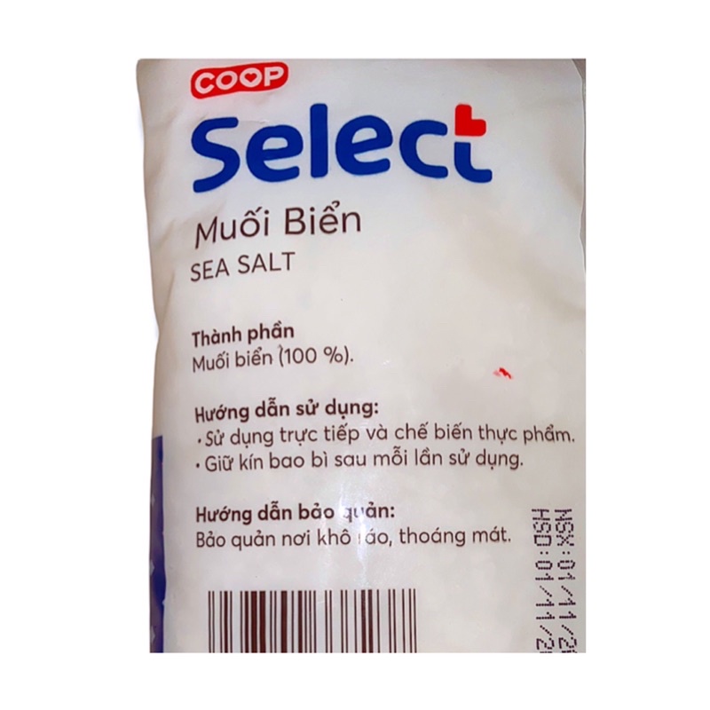 Muối Biển SELECT- THÀNH PHÁT Hạt To Trắng Sạch 1 ký
