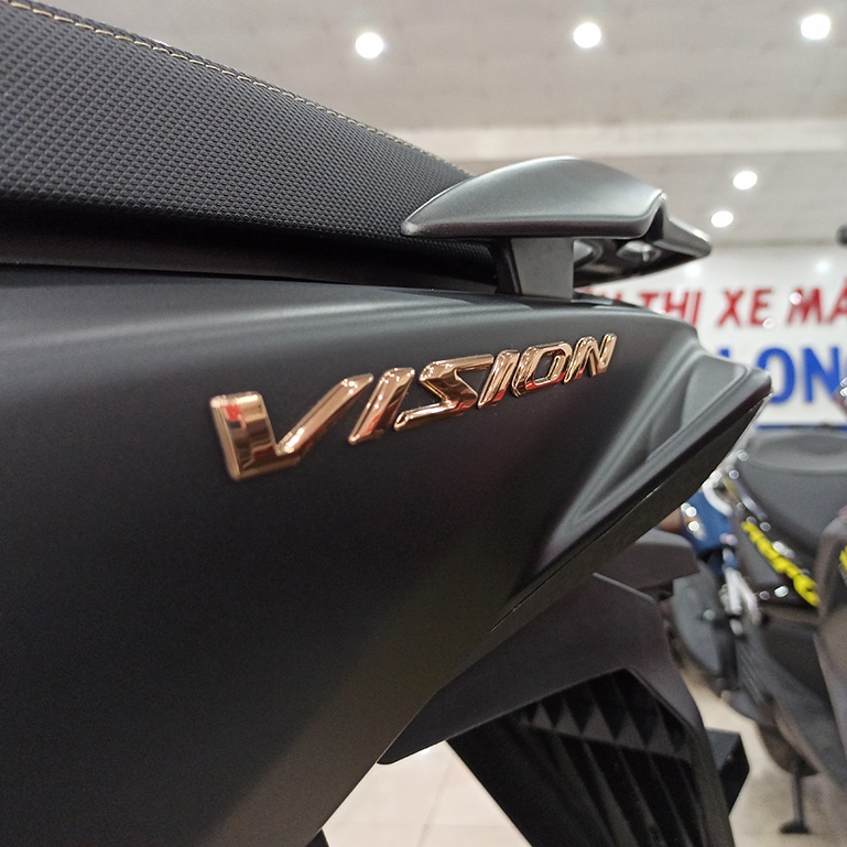 TEM VISION 2020 CHỮ NỔI MÀU VÀNG ĐỒNG HÀNG CAO CẤP SIÊU NÉT