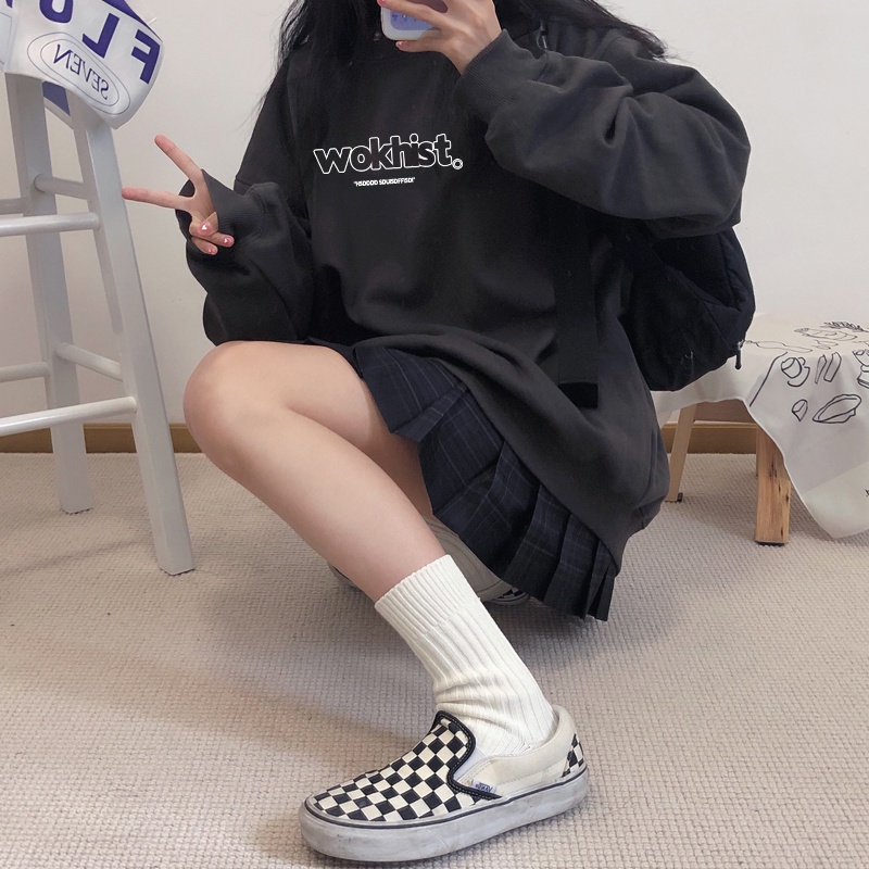 NRVP Áo Thun Tay Dài Oversize In Họa Tiết Phong Cách Hàn Quốc Thời Trang Cho Nam Và Nữ