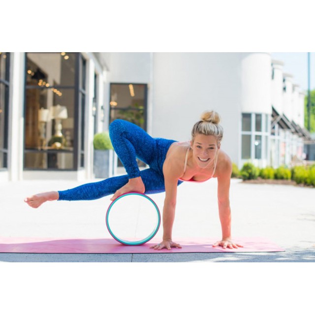 Vòng tập yoga 33 * 13 cm khung nhựa ABS chịu lực 150 kg bọc cao su Pu in hoa văn chống trơn trượt 100% TOPBODY-VONGT02