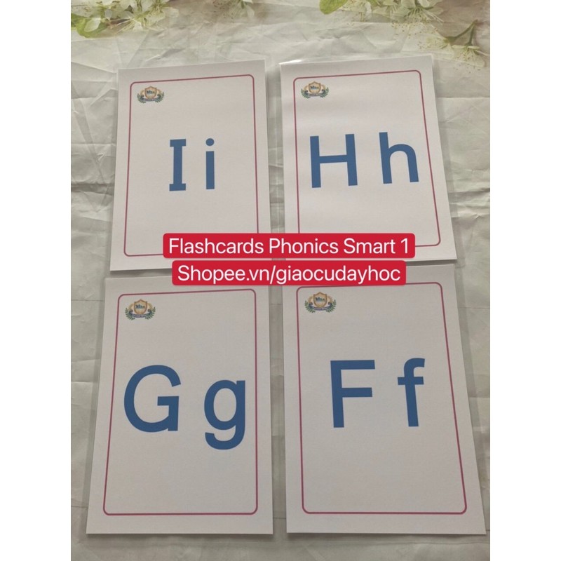 Flashcards Tiếng Anh Smart Phonics 1 -ép plastics  bền đẹp