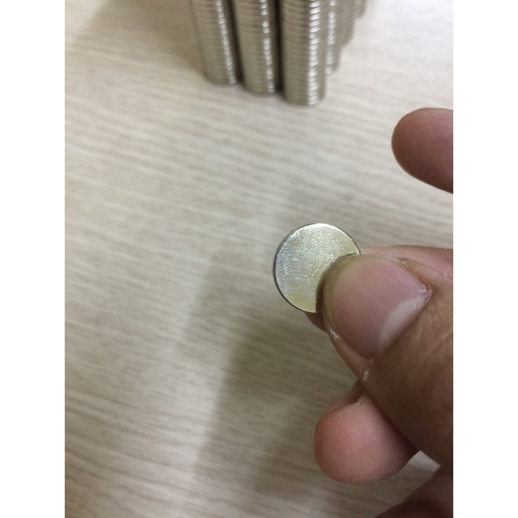 [Xả Kho Giá Xưởng] Nam châm trắng đất hiếm phi 15x2mm, loại nam châm lực hút mạnh