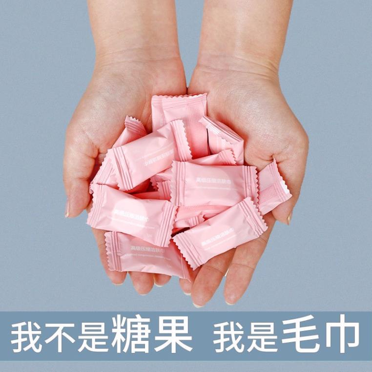 Khăn Giấy Nén Du Lịch Hình Viên Kẹo siêu tiện lợi