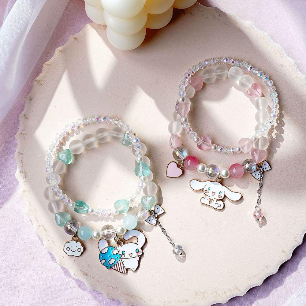 VANES1 Vòng Tay May Mắn Xâu Hạt Kiểu Hoạt Hình Phong Cách Bohemian Hàn Quốc