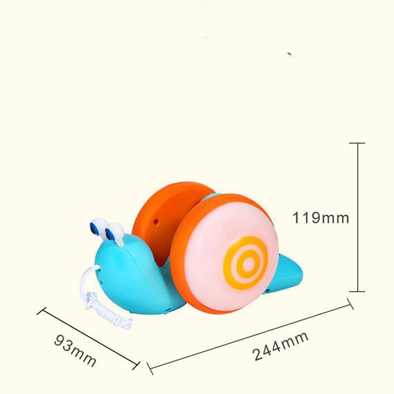 Đồ chơi ốc sên Turbo dây kéo có nhạc và đèn led bắt mắt vui nhộn cho bé