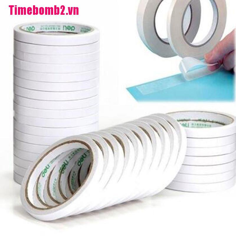 Cuộn Băng Keo Hai Mặt Màu Trắng Siêu Dính Dài 5M / 8M