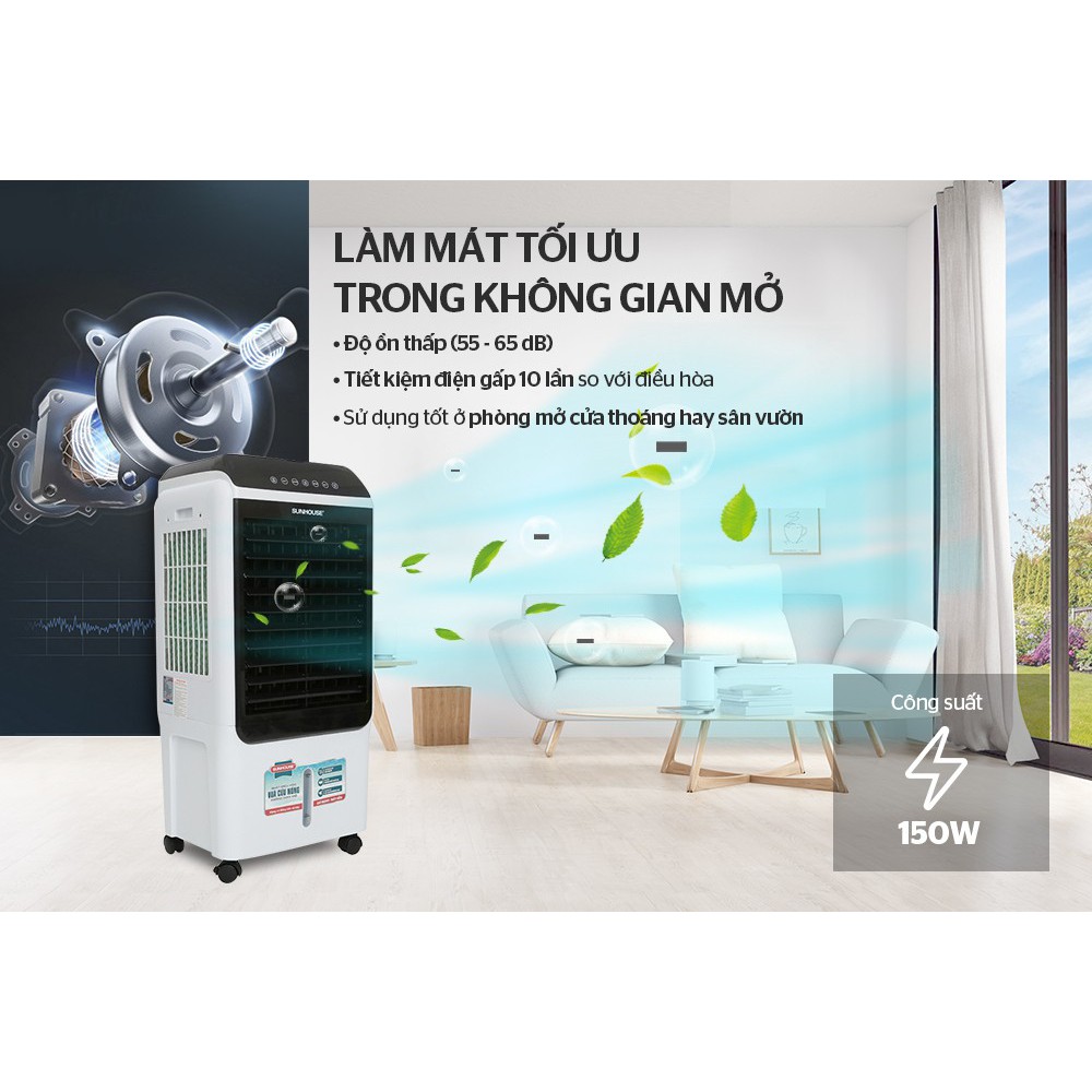 Quạt điều hoà hơi nước Sunhouse SHD7726 Bình Chứa 40L