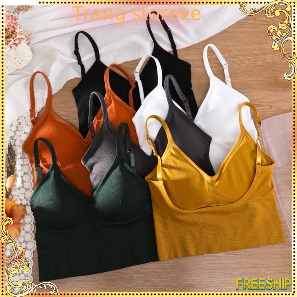 Áo Tập ❤️FREESHIP❤️ Áo Bra Gym Yoga Chiết Gân Hở Lưng 657 Trang Storeee
