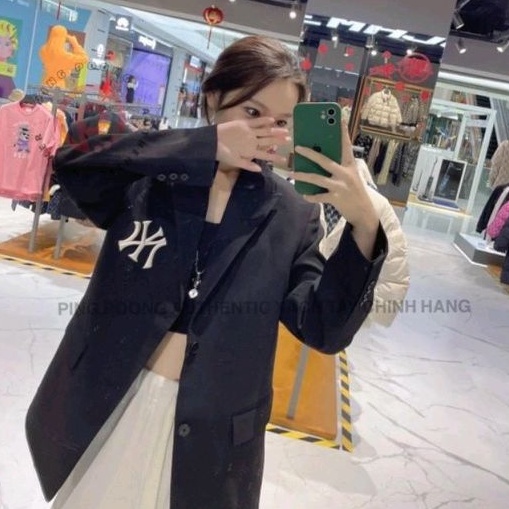 Áo khoác vest phôm rộng phủ mông 2 nút NYC