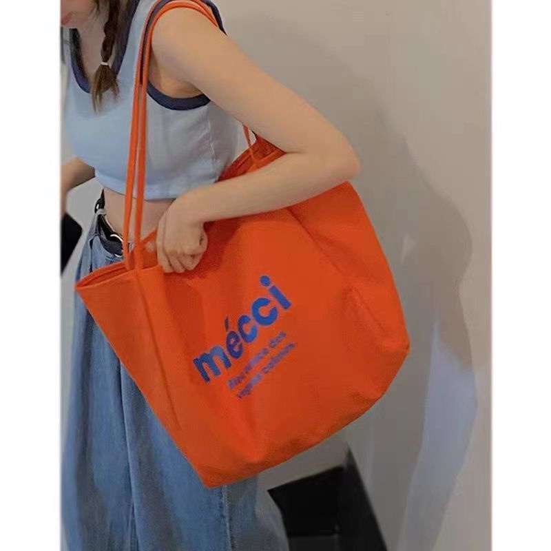 Túi Canvas Đeo Vai Kích Cỡ Lớn Thời Trang Mùa Hè Xinh Xắn Cho Nữ