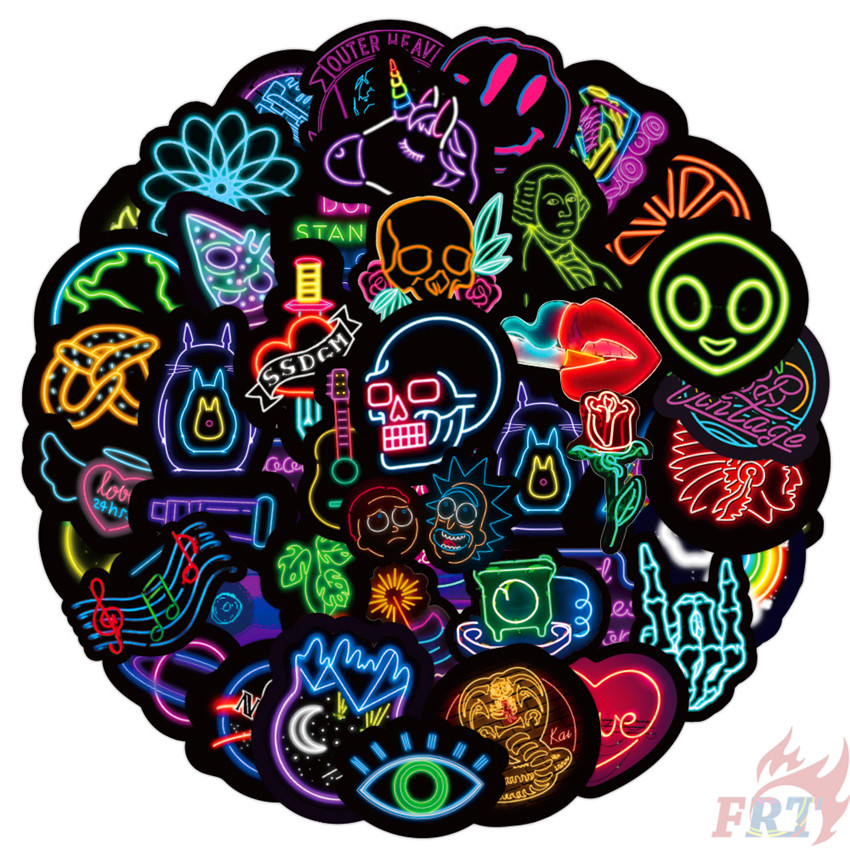 ❉ Neon Color ：VSCO Style - Series 01 JMD Cool Harajuku Graffiti Stickers ❉ 50Pcs/Set Waterproof DIY Fashion Decals Doodle Stickers