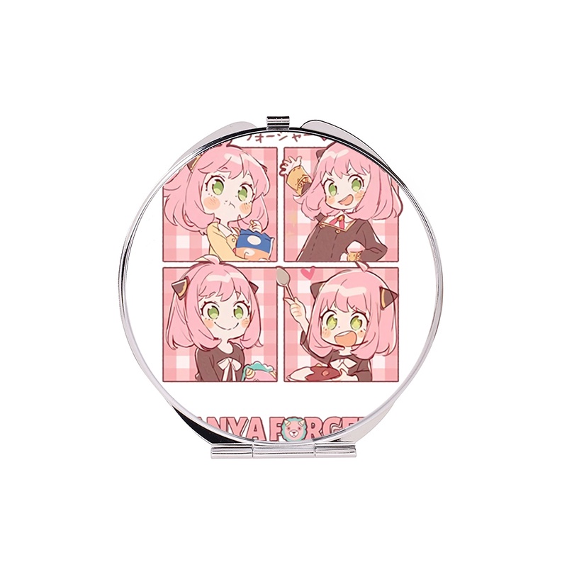 ( tròn ) Gương ANYA ver ĂN UỐNG Spy x Family bỏ túi cầm tay 2 mặt dễ thương tiện lợi quà tặng độc đáo