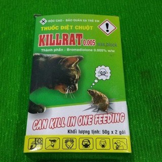 Cốm diệt chuột KILLRAT 0,005% (Hộp 2 gói)