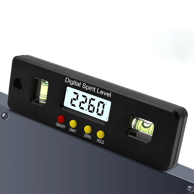 Thước Nivo,Ni vô cân bằng đo góc điện tử có nam châm dài 100mm sẵn pin- thước đo góc nghiêng điện tử